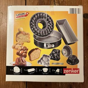 Zenker Bakeware Ilaflon Non Sticking Baking Pans Set NIB Germany Bundt Cake